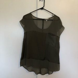 Silence + Noise sheer top